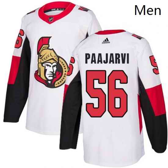 Mens Adidas Ottawa Senators 56 Magnus Paajarvi Authentic White Away NHL Jersey